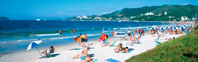 Mar e praia de Jurerê