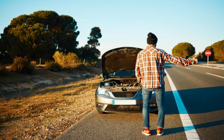 acidente com o carro alugado