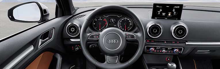 Visual interno de um Audi A3 Sedan