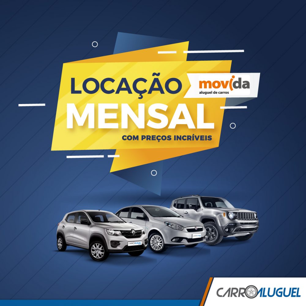 Imagem ilustrativa sobre locação mensal da locadora Movida