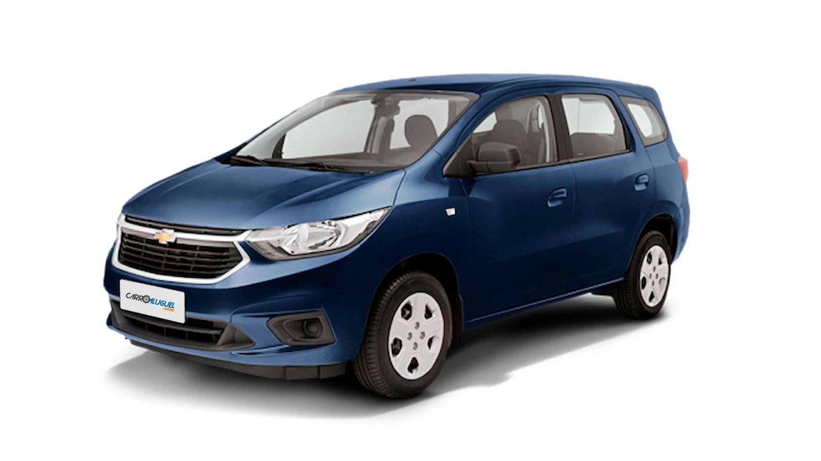 Minivan azul.