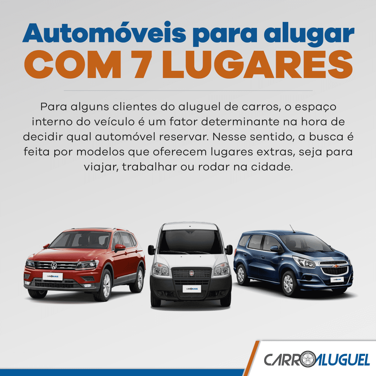 CarroAluguel Carros com 7 lugares para alugar CarroAluguel