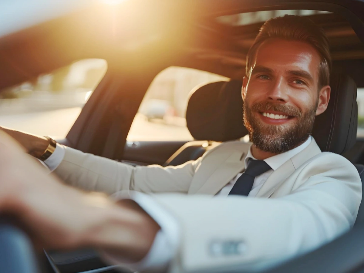 Motorista aproveitando os benefícios do carro por assinatura.