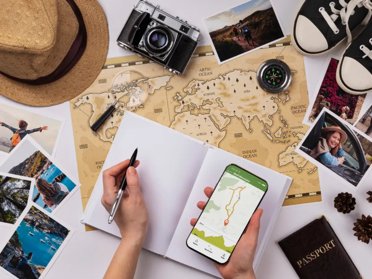 planejamento de viagem com celular