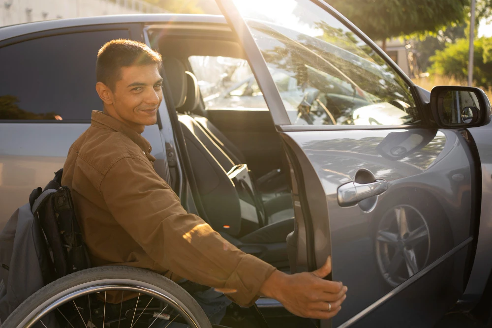 acessibilidade para dirigir carro alugado